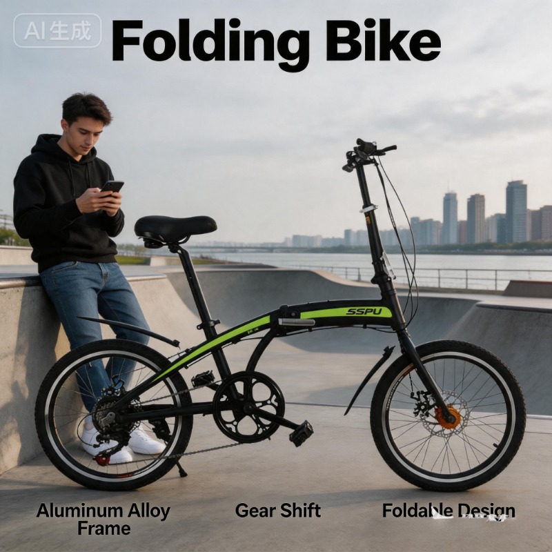 Commuter Biking - 초경량 20인치 접이식 자전거 - 알루미늄