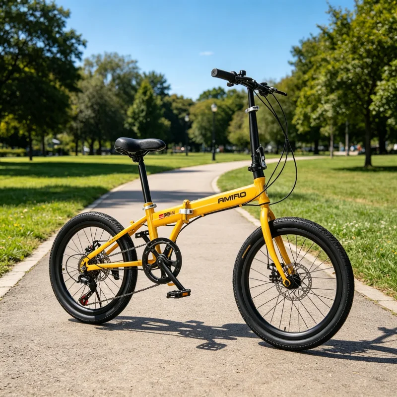20인치 노란색 스포크 휠 접이식 자전거 초경량 휴대용 - Commuter Biking 리뷰 및 가격