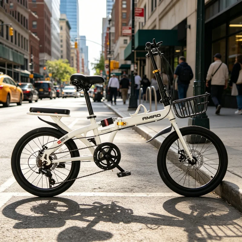 20인치 초경량 접이식 자전거 7단 변속 휴대용 통근  - Commuter Biking 리뷰 및 가격