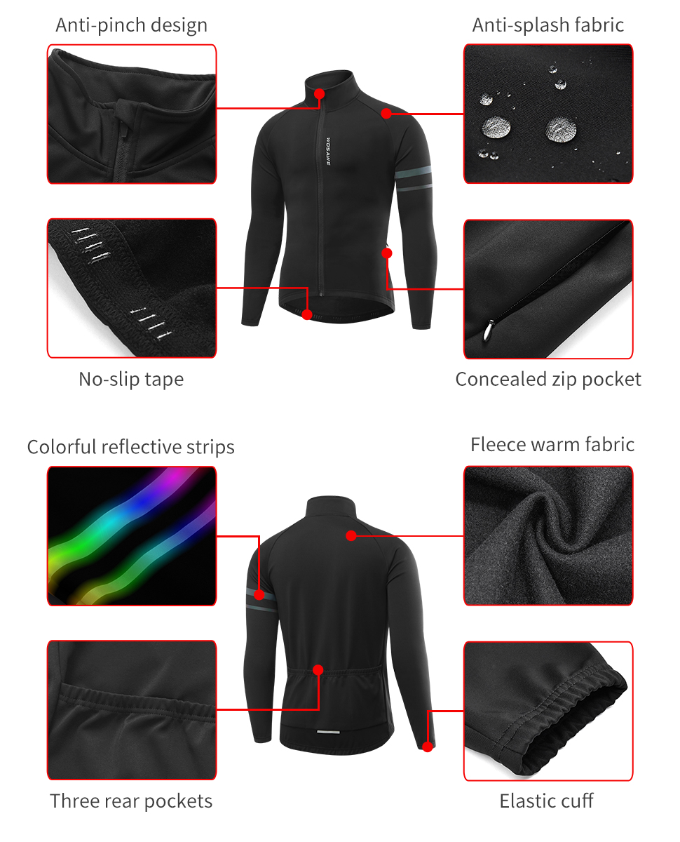 WOSAWE Men'sThermal 겨울 사이클링 자켓 - Cycling Commuter Jacket 리뷰 및 가격